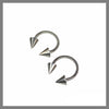 Spike heart set earrings and earrings
