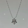 Star necklace and hoop earrings set(10% off)
