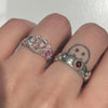 Pink gem candy melt sterling ring(pre-order only)