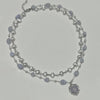 Milky heart blue sapphire gemstone necklace