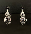 Rose twist hoop earrings