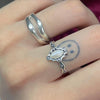 Chrome swal pearl silver ring