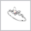 Floral star butterfly ring