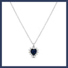Sterling silver montana blue sun heart necklace