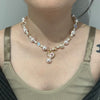 Pink chunk heart necklace
