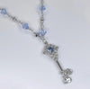 Baby blue key necklace