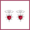 Ball heart angel earrings