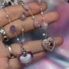 Peach fairy rose quartz necklace