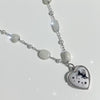 White quartz gemstone heart fairy necklace