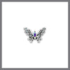 Silver rhinestone butterfly piercing