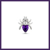 Deep purple spider piercing