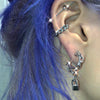 Locket chain piercing and earrings