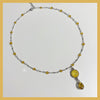 Deep yellow double bead necklace