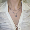 Purple fancy amethyst double necklace