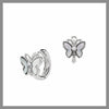 Chrome white heart butterfly set necklace and earring(10% off)
