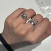 Apple zip sterling silver ring (pre-order only)