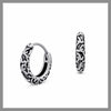 Thorn blackwork hoop earrings