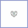 Spike heart set earrings and earrings