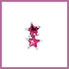 Holographic heart spike hoop piercing set