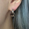 Wave hoop earrings