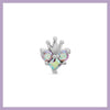 Mini Silver crown heart piercing