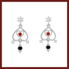 Heart spade earrings