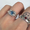 Claw blue topaz sterling silver ring (pre-order only)