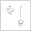 Mix and match sparkle heart moon drop earrings