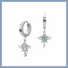 Crystal shine hoop earrings
