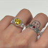 Yellow gemstone sterling silver ring (pre-order only)