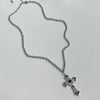 Red and black cross necklace Outlet