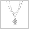 Heart dolphin star double necklace