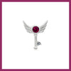 Deep pink red angel key piercing