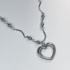 Simple heart twist necklace
