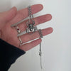 Skull spider chain necklace