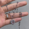Winter heart light purple necklace
