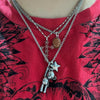 Stitch bear necklace and earring set (10% off)
