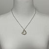 Heart twist thorn sterling silver necklace