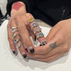 Purple gemstone sterling silver ring (pre-order only)