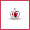 Pink crown heart piercing