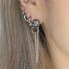 Skull chain drop piercing