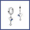 Blue heart bling drop