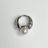 Pearl hoop earrings
