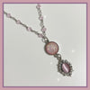Pastel pink double bead necklace