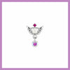 Angel heart pearl piercing