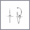 Holographic heart spike hoop piercing set