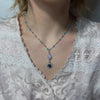 Deep blue double bead necklace