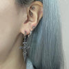 Chrome cross earrings set