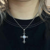 Reversible cross spike necklace and earrings(10% off)