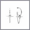 chain drop spike hoop piercing and earring